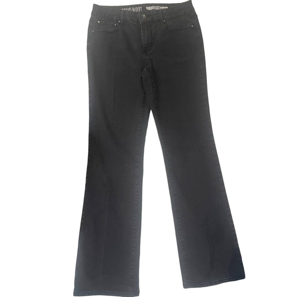 DKNY Womens Jeans Size 6 Soho Boot Black Bootcut - Picture 1 of 13
